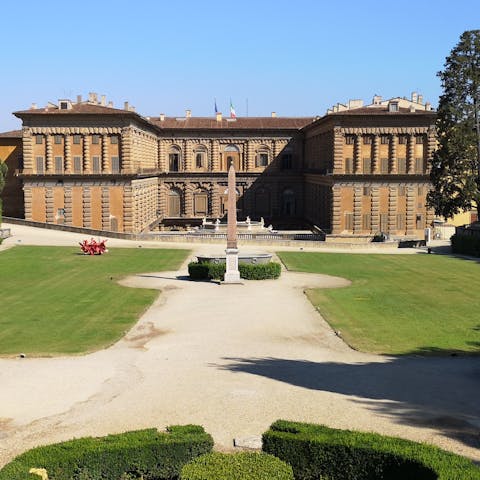 Visit the Pitti Palace, a three-minute walk away