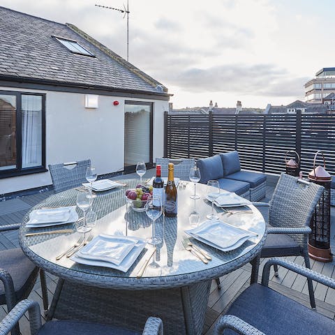 Spend your evenings enjoying the fresh air and dining alfresco on the terrace