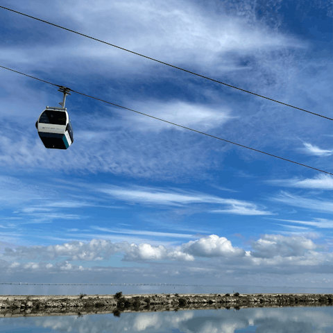 Soak up the river vistas from the nearby Telecabine Lisboa