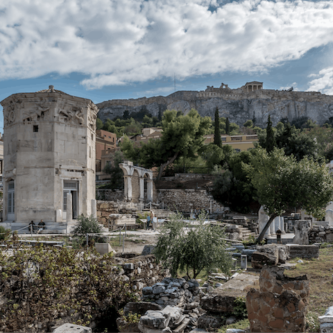 Visit the Ancient Agora of Athens, a short walk away