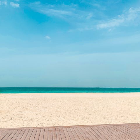 Feel the sand between your toes on the 150m stretch of private beach