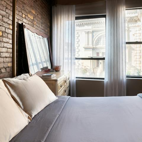 Wake up to views of the historic Williamsburg Savings Bank building