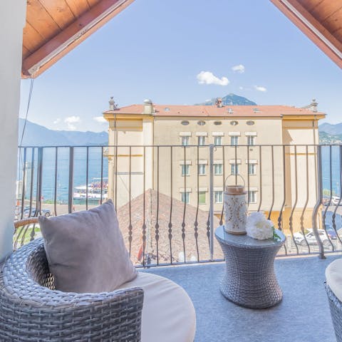 Take in the views over Lake Como from the terrace