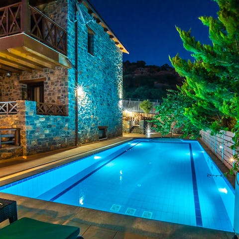 Enjoy a late night dip in the pool