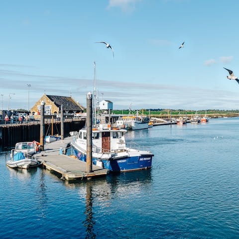 Spend an afternoon crabbing at the Quay, a fifteen-minute walk from your doorstep