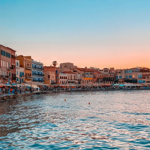 Spend the day sightseeing in Chania, about 20km away