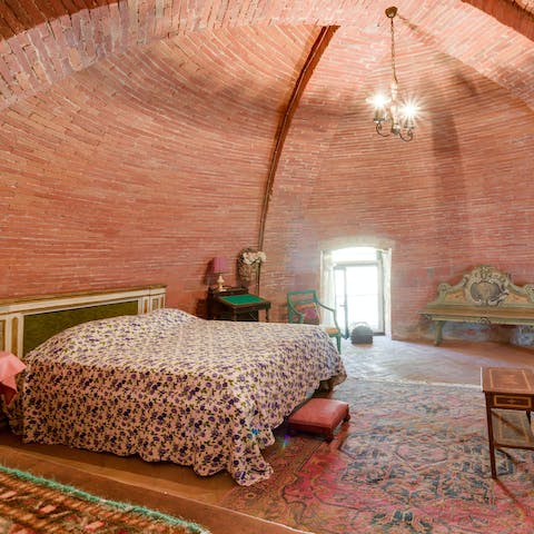 Sleep under the domed brick ceilings