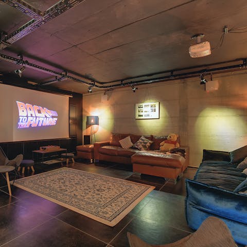 Kick back and relax with a night in watching movies in the home cinema