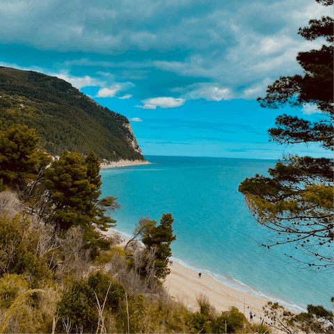Explore the beautiful coast of Ancona – there are several beaches within a short drive