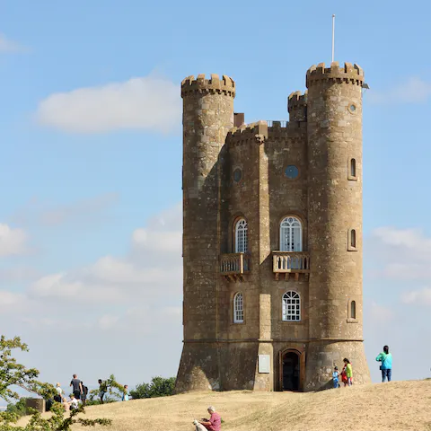 Pay a visit to Broadway Tower, just six miles away