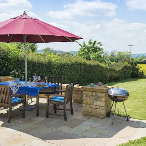 Soak up the rural views over a barbecue with loved ones