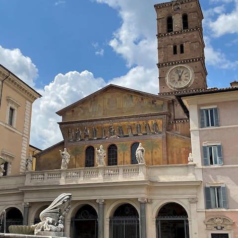 Stay in the medieval suburb of Trastevere, famous for trendy bars and buzzing restaurants