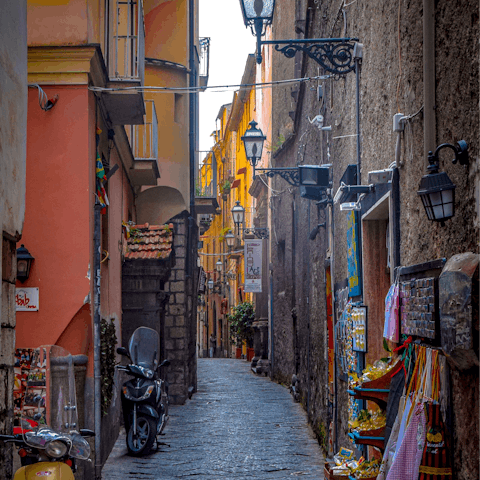 Wind your way through the historic streets of Sorrento