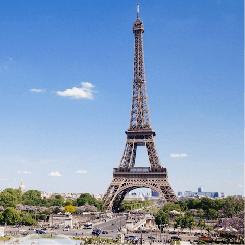 Take some photos of the Eiffel Tower – it's within walking distance