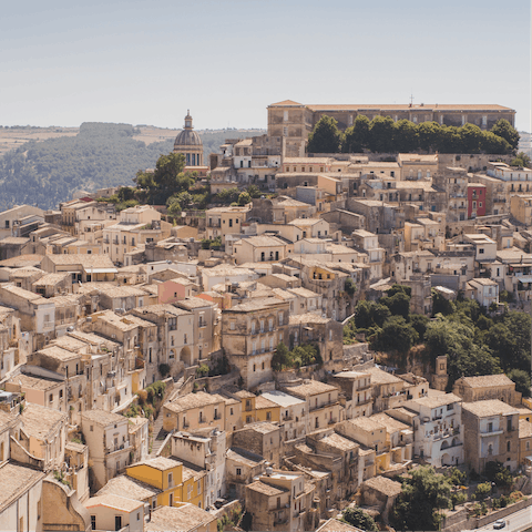 Explore the hilltop city of Ragusa, with its beautiful baroque buildings
