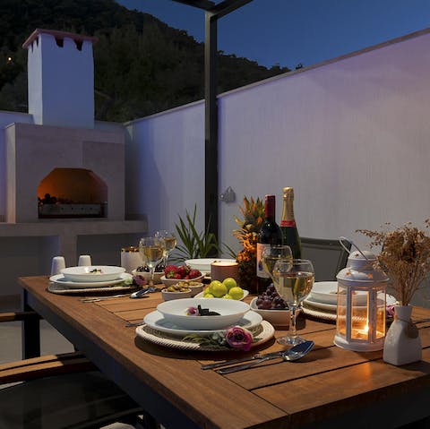 Gather together for a starlit alfresco dinner courtesy of the barbecue