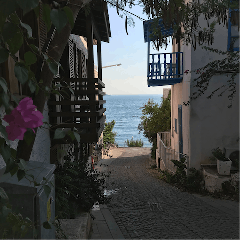 Explore Kalkan's Old Town that leads to the harbour