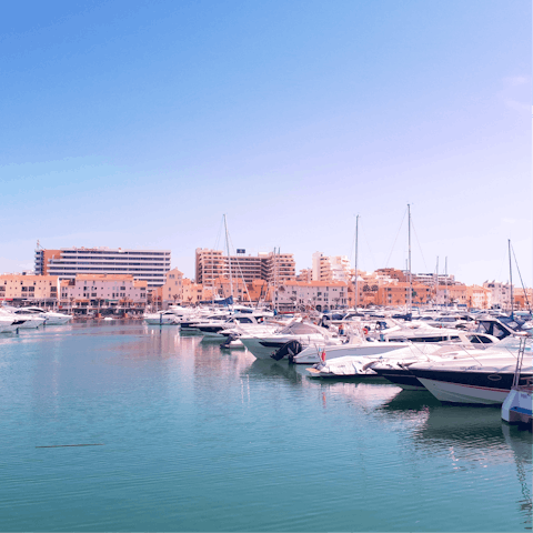 Wander about the marina opposite the home and head towards Vilamoura Beach