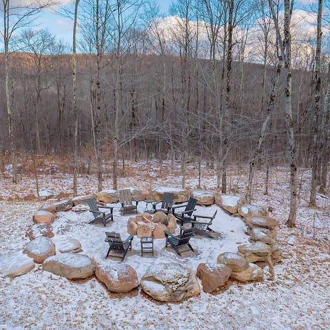 Gather around the fire pit on a winter's night and watch the stars