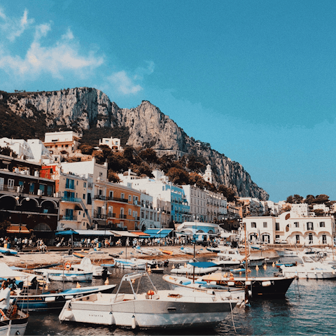 Explore Capri's rugged landscape, home to a cove-studded coastline