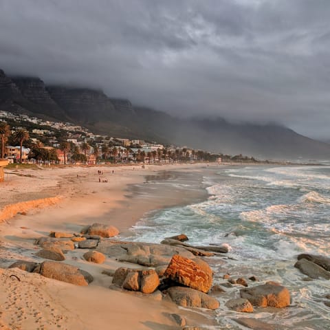 Visit the beaches of Camps Bay, a short drive away