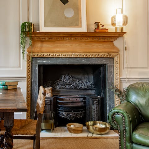 Enjoy period features like original fireplaces