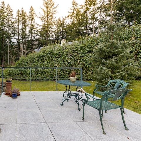 Soak up the local nature from the private patio