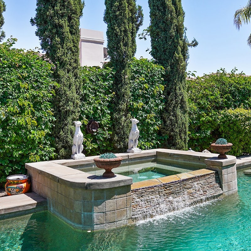 Enjoy the warmth of the built-in hot tub