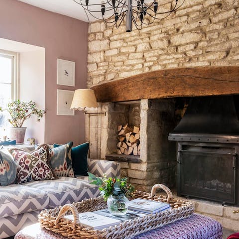 Take a seat by the wood-burner and get cosy in the evening