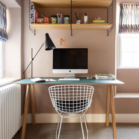 Get a spot of work done in the stylish study