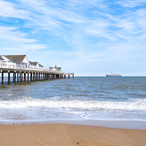 Wander across the street and spend the day on the beach