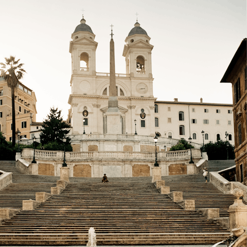 Discover the famous Spanish Steps – just a ten-minute stroll away