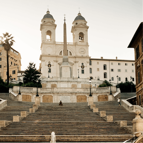 Discover the famous Spanish Steps – just a ten-minute stroll away