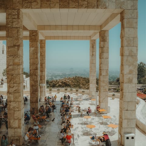 Make the ten-minute drive to the Getty Centre up in the hills