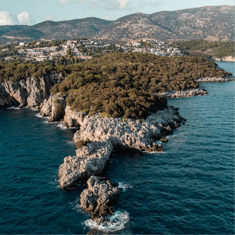 Enjoy snorkelling or scuba diving off the picturesque coast of Syvota