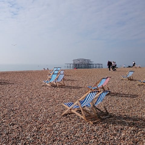 Stroll to Brighton Beach in just minutes from your super central home