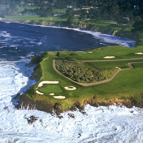 Explore Pebble Beach, a lively community home to golf courses and scenic coastline