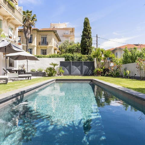 Cool off in your private pool at the end of a long, hot afternoon exploring Nice