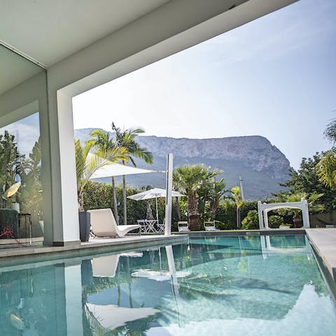 Enjoy stunning views as you spend time in the pool