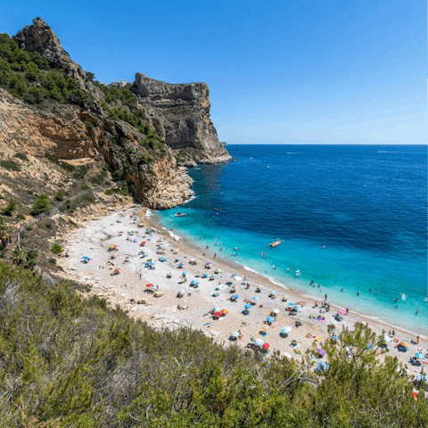 Visit the stunning sandy beaches of Javea and enjoy a dip in the  Mediterranean Sea