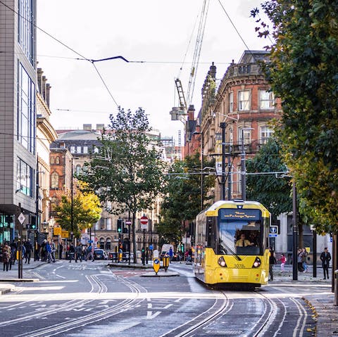 Explore Manchester's exciting Northern Quarter,  just a few minutes away