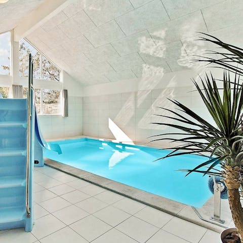Make a splash in the indoor swimming pool