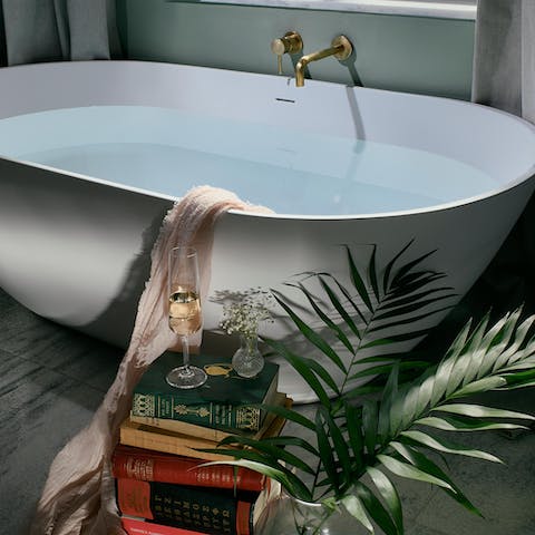 Sink into a hot bath and feel yourself unwind after a busy day