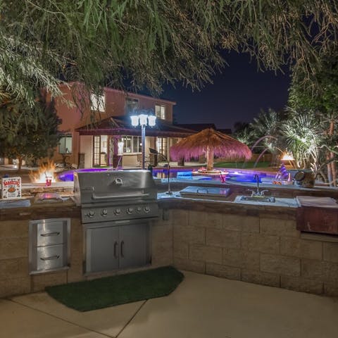 Barbecue and dine alfresco under the desert sky