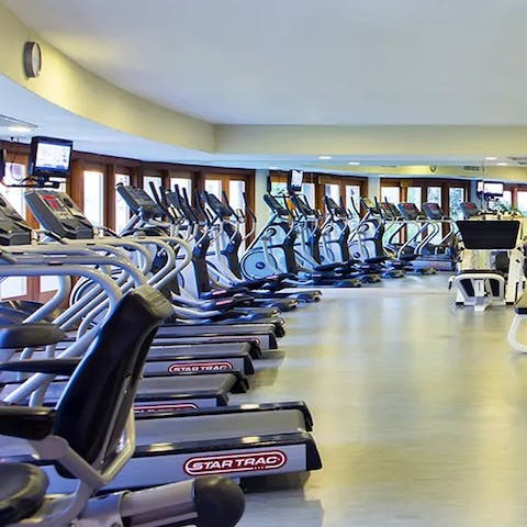 Work up a sweat in the building's well-equipped gym