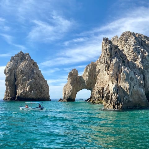 Explore the many sights of Cabo San Lucas, known for its water sports