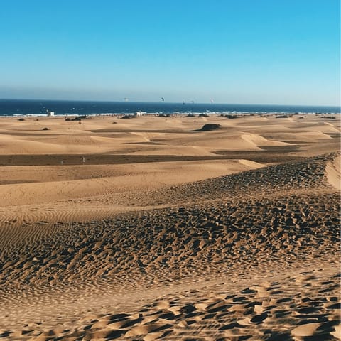 Explore the dunes of Maspalomas nearby or head to Playa del Ingles a few kilometres away