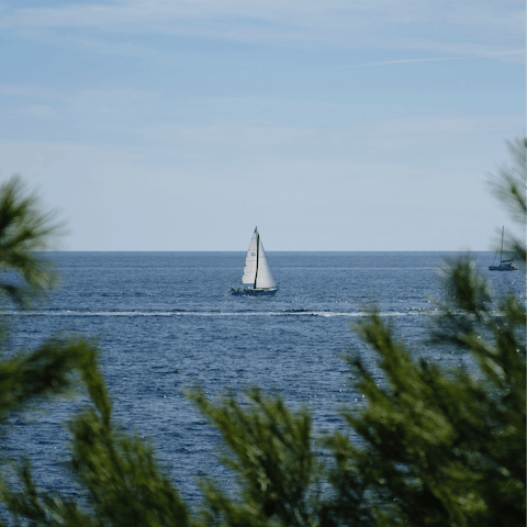 Explore Istria's scenic coastline – the nearest beach is just 2km away