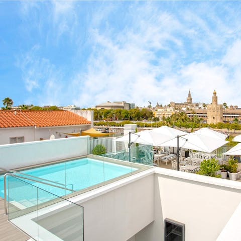 Cool-off with a refreshing dip in the communal pool