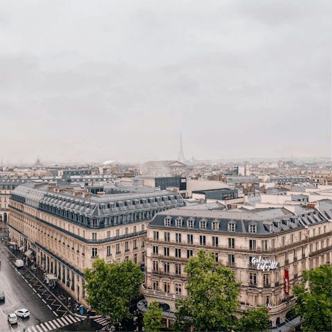 Explore central Paris, starting at the nearby Galeries Lafayette